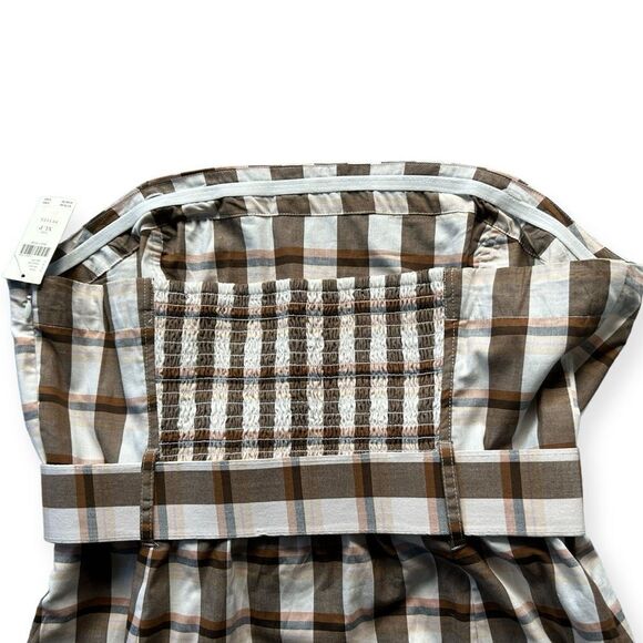 Maeve Anthropologie Belted Square-Neck Plaid Dress - Picture 5 of 14